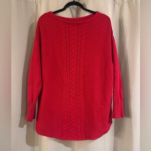Chaps Red Cable Knit Women's Sweater